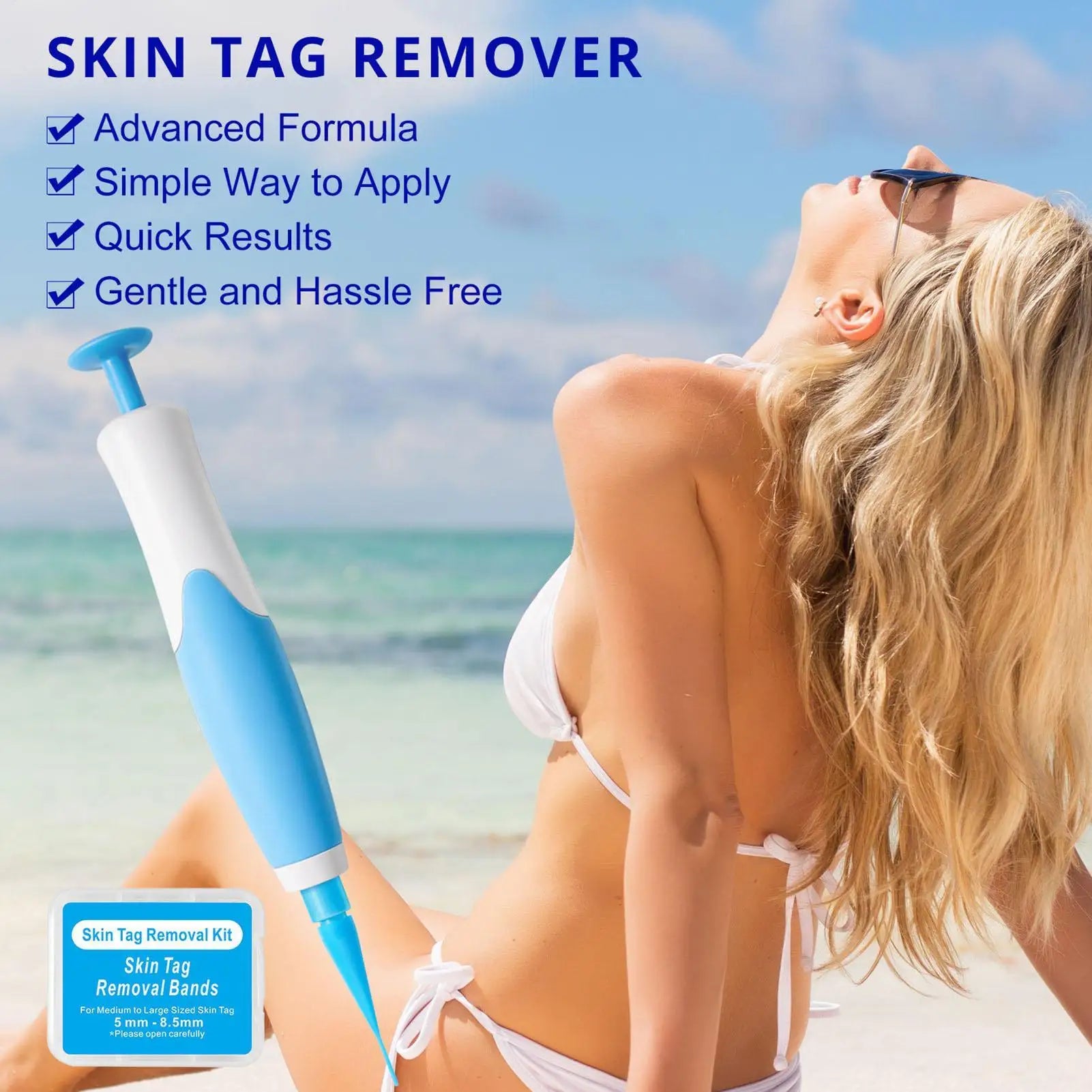 2 in 1 Skin Tag Remover Device Painless Mole Wart Remover Equipment Skin Tag Treatments Tool Skin Tags Removal Device