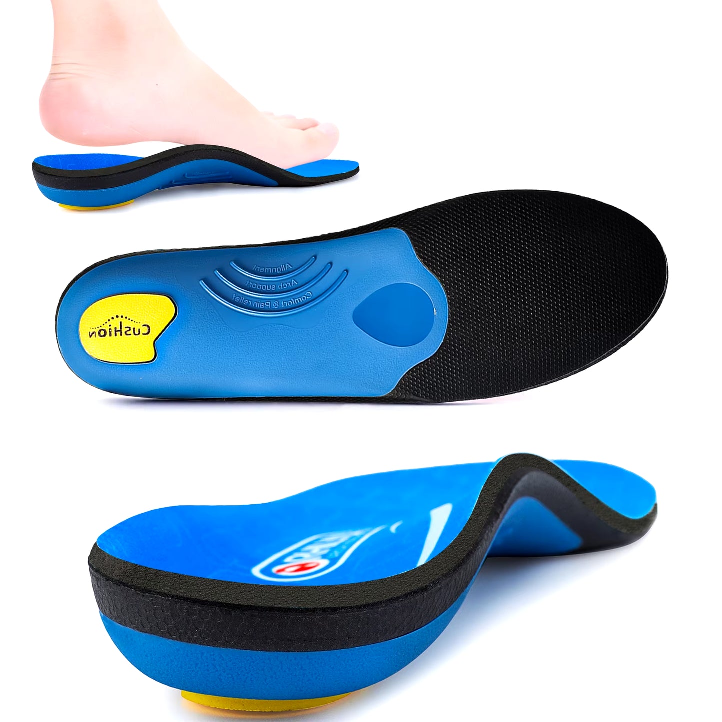 Flat Feet Template Arch Support Orthopedic Insoles,Men Women Plantar Fasciitis Heel Pain Orthotics Insoles Sneakers Shoe Inserts